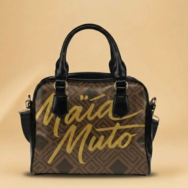 sac l'amana signature brun | motif ethnique doré | maïa muto
