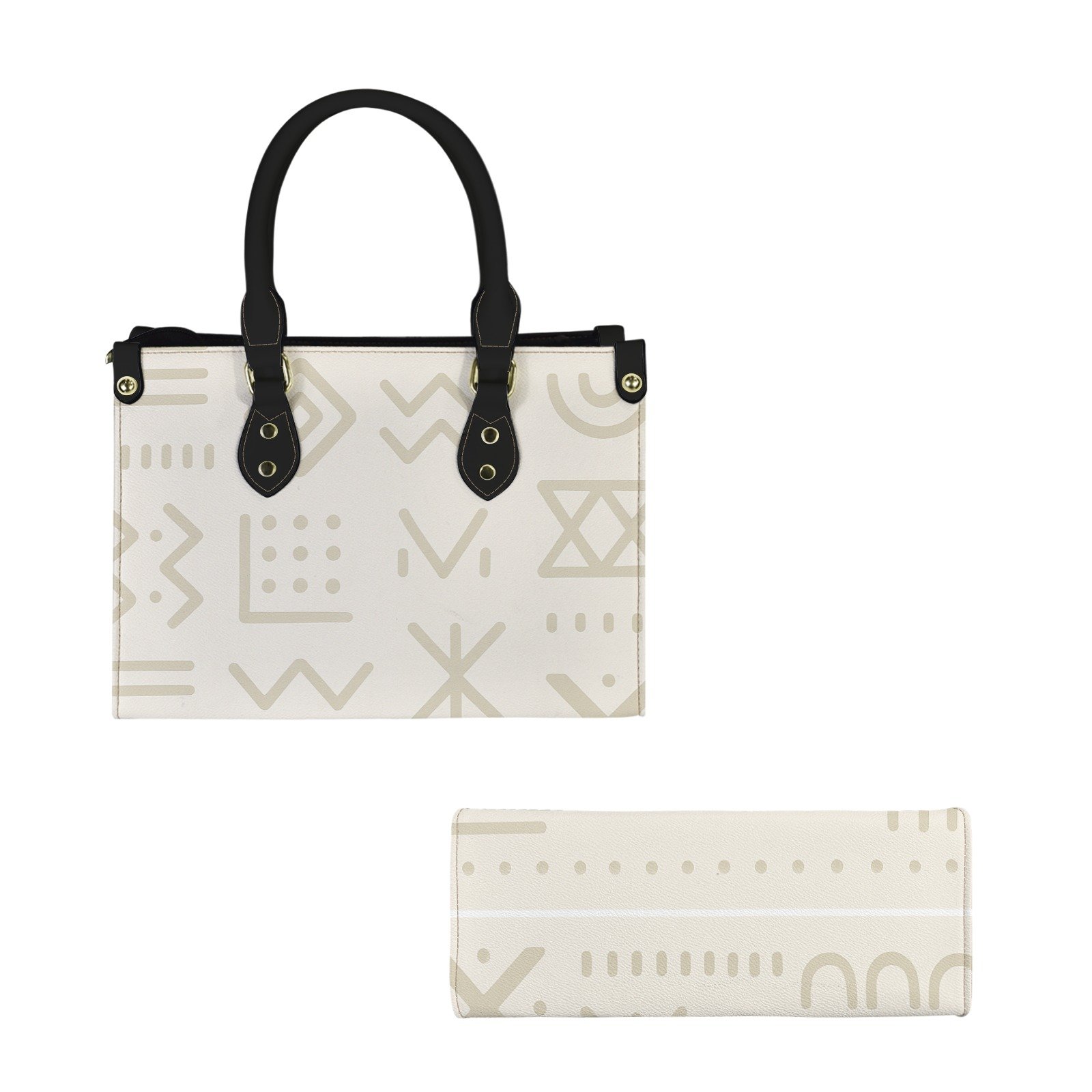 be996652c744aa49a42b700f0c5e47de.jpg Sac à main L’Amana Épure | Blanc & Motif Ethnique Chic | Maïa Muto – Image 4